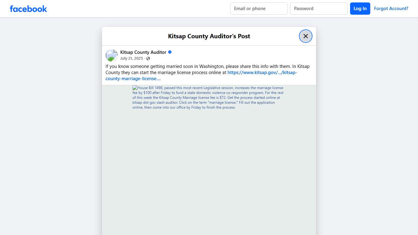 If you know someone getting... - Kitsap County Auditor Facebook